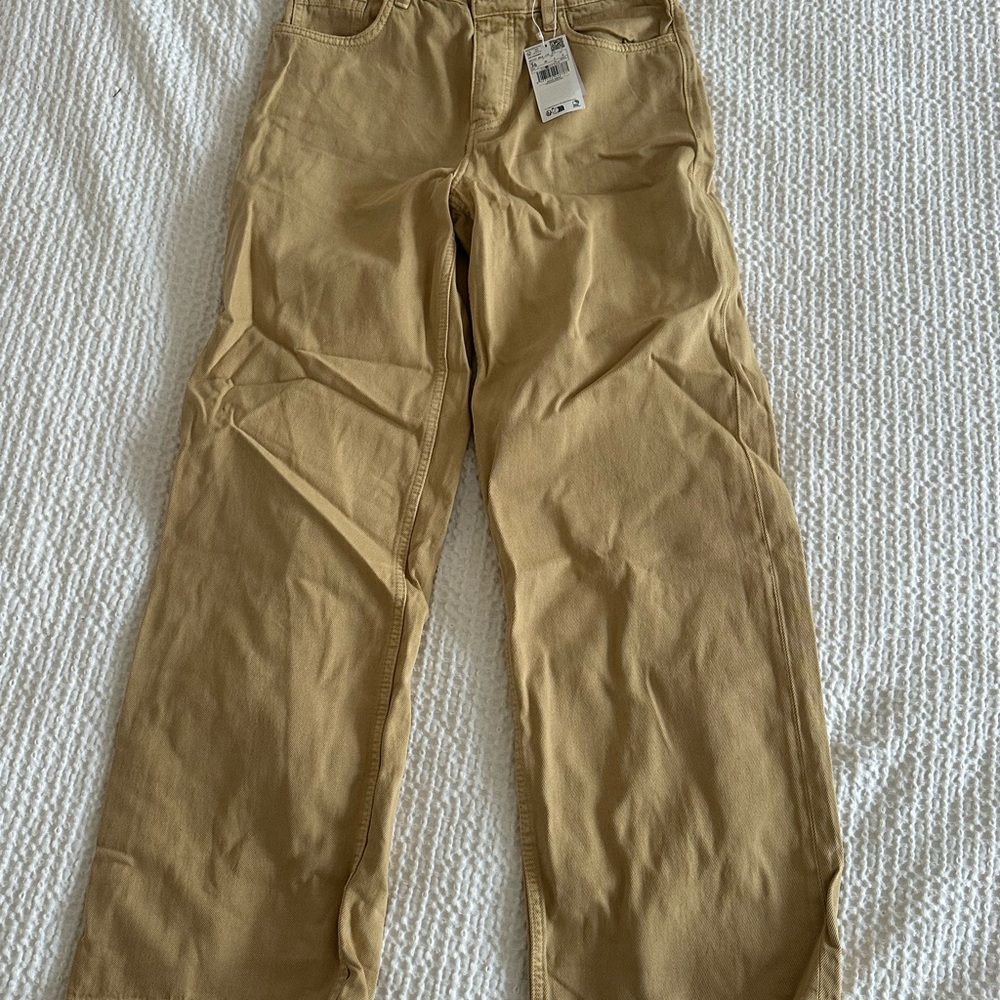 Women’s Mango Mustard Wide leg Pants - size 4